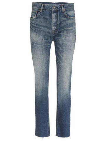 Denim Straight Pants 734311Y07HA 4296 DENIM - SAINT LAURENT - BALAAN.