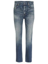 Denim Straight Jeans Blue - SAINT LAURENT - BALAAN 1