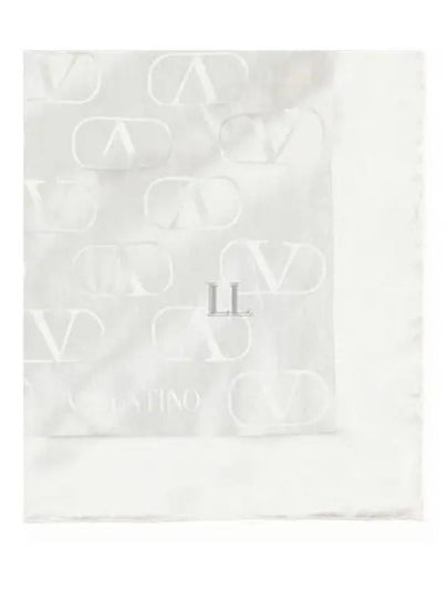 Vlogo Signature Frayed Edge Shawl Avorio - VALENTINO - BALAAN 2