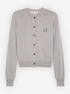 Bold Fox Head Patch Regular Cardigan Grey - MAISON KITSUNE - BALAAN 7