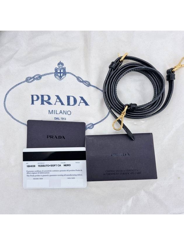 Tesuto triangle logo bucket bag black - PRADA - BALAAN 8