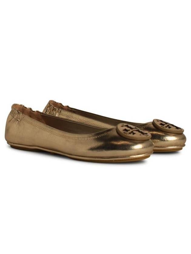 Tory Burch 'Minnie' Gold Leather Ballet Flats - TORY BURCH - BALAAN 2