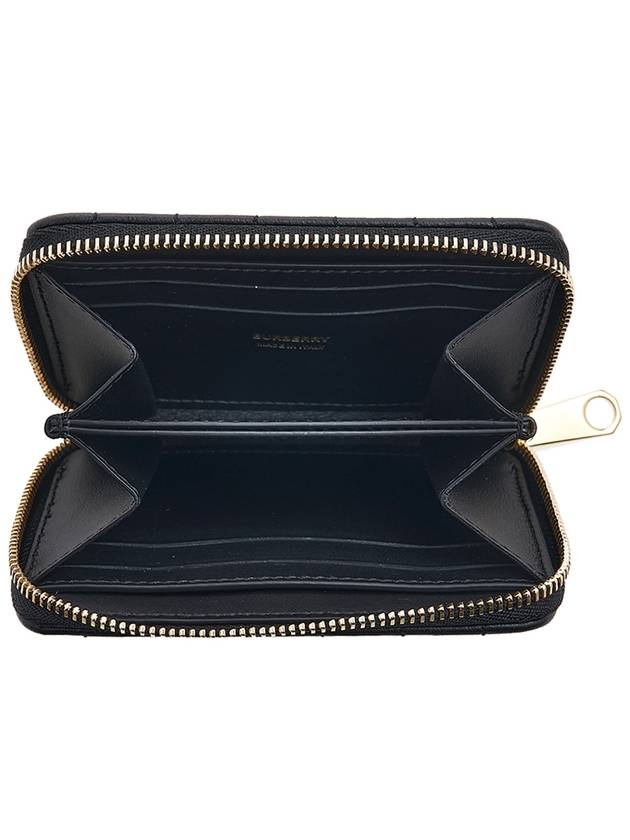 Lola Zipper Quilted Leather Half Wallet Black - BURBERRY - BALAAN 11