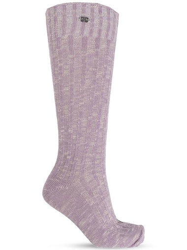 Ganni Socks With Lurex Thread, Women's, Purple - GANNI - BALAAN 1