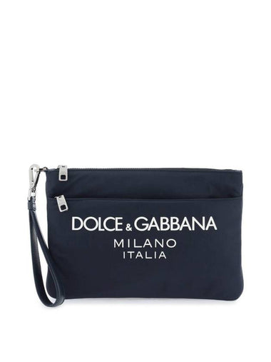 24 ss nylon pouch WITH rubber rise logo Dolce GABBANA BP3259 AG182 8C653 B0230987955 - DOLCE&GABBANA - BALAAN 1