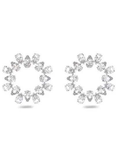 Matrix Pear Cut Crystal Hoop Earrings White - SWAROVSKI - BALAAN 2