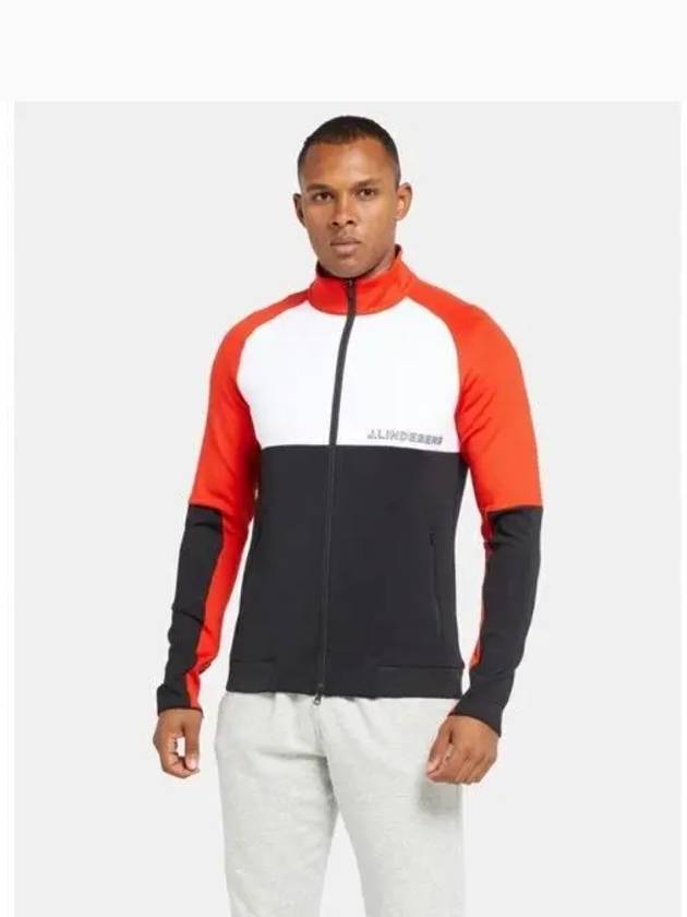 Lazarus Mid Layer Zip-Up Jacket Red Black - J.LINDEBERG - BALAAN 2