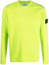 Off-Dye OVD Treatment Long Sleeve T Shirt Lemon - STONE ISLAND - BALAAN 3