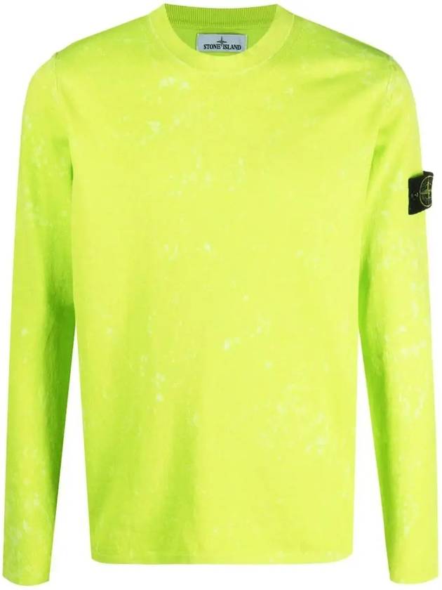 Off-Dye OVD Treatment Long Sleeve T Shirt Lemon - STONE ISLAND - BALAAN 3