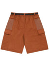 OG Nylon Mix Belted Shorts Brick - OFFGRID - BALAAN 2