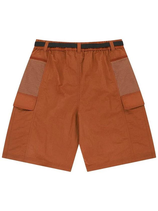 OG Nylon Mix Belted Shorts Brick - OFFGRID - BALAAN 2