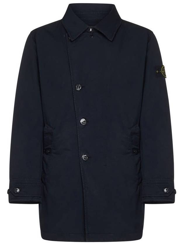 David TC Logo Patch Jacket Navy - STONE ISLAND - BALAAN.