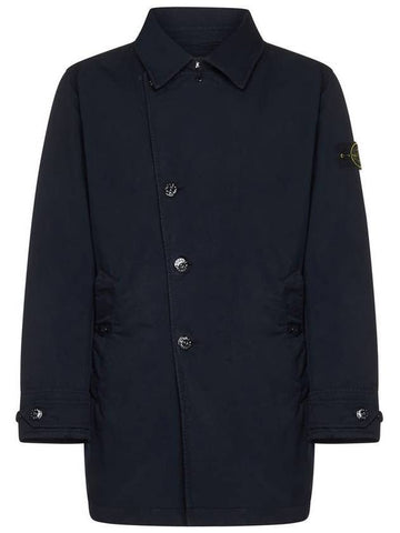 David TC Logo Patch Jacket Navy - STONE ISLAND - BALAAN 1