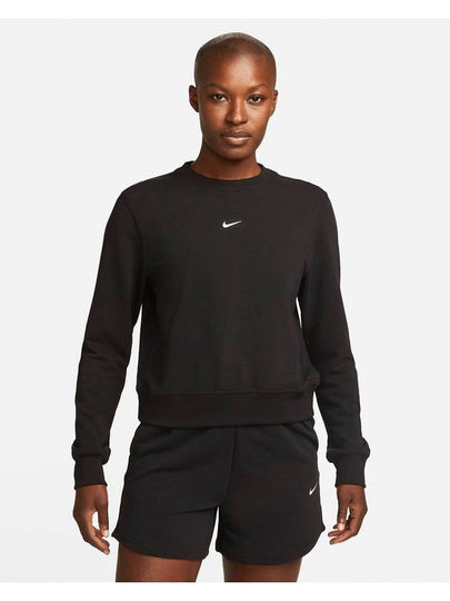 Dri Fit One Crew Neck French Terry Crop Sweatshirt Black - NIKE - BALAAN 2