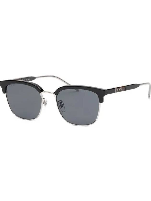 Eyewear Square Frame Gold Rim Sunglasses Black - GUCCI - BALAAN 3