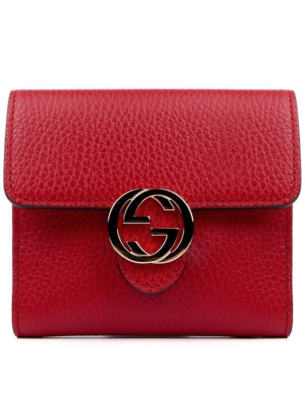 GG Interlocking Half Wallet Red - GUCCI - BALAAN 2