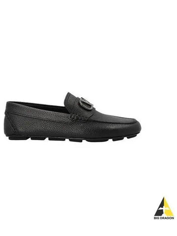 Men s V Logo Driving Loafers Black 1Y2S0G30 BNT - VALENTINO - BALAAN 1