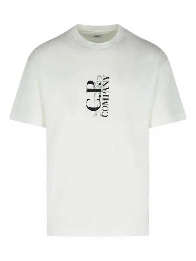 Logo Short Sleeve T-Shirt White - CP COMPANY - BALAAN 2