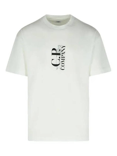 Logo Short Sleeve T-Shirt White - CP COMPANY - BALAAN 2