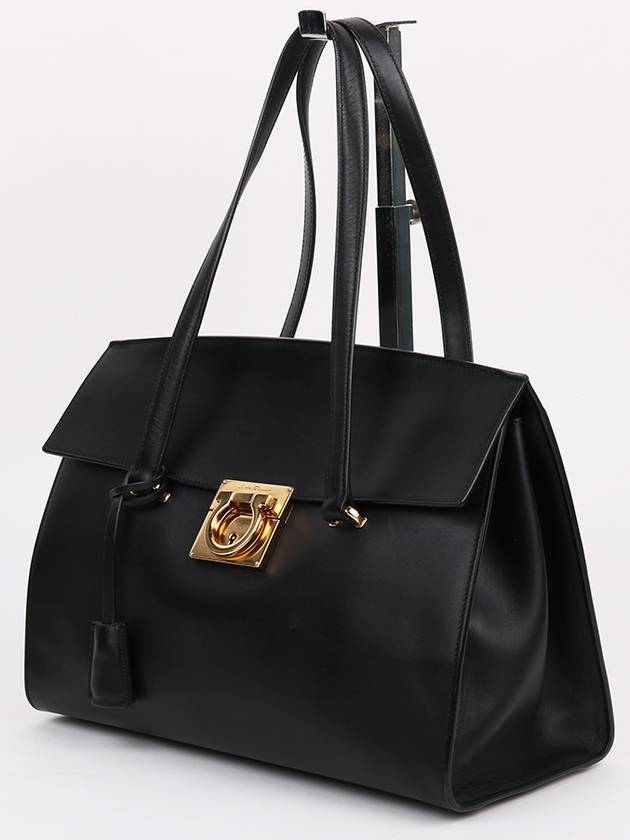 Ferragamo Black Gancini Mara Women s Tote Bag - SALVATORE FERRAGAMO - BALAAN 3