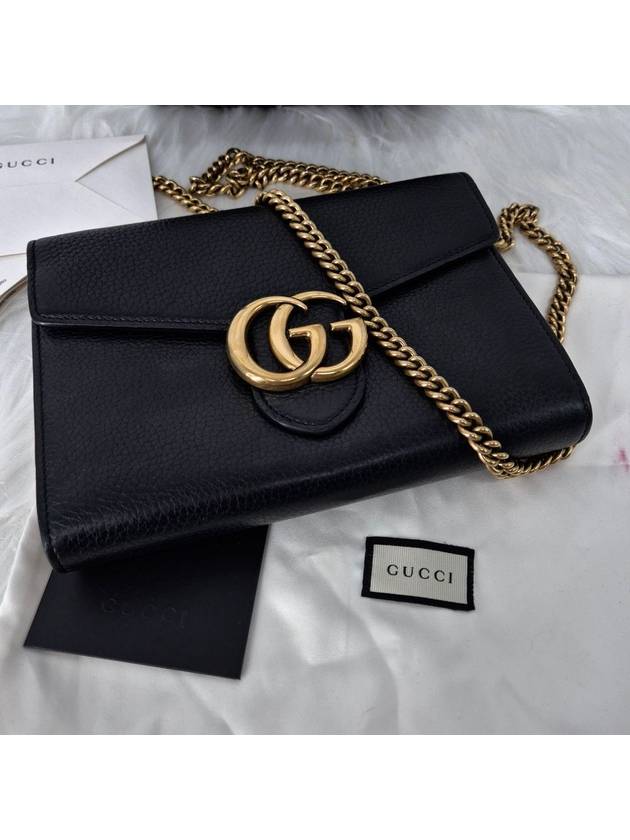 GG Marmont Chain Cross Bag Black 401232 - GUCCI - BALAAN 7