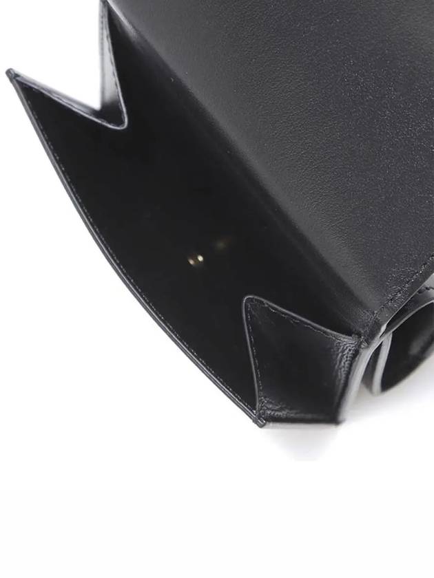 Logo Tri-Fold Calfskin Leather Half Wallet Black - JIL SANDER - BALAAN 5