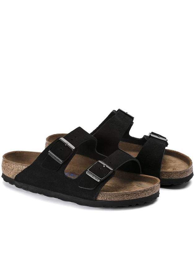 Arizona Soft Suede Slippers Black - BIRKENSTOCK - BALAAN 5