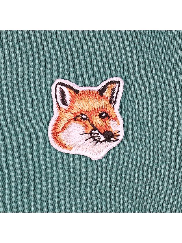 Foxhead Patch Regular Long Sleeve T-Shirt Teal Grey - MAISON KITSUNE - BALAAN 6