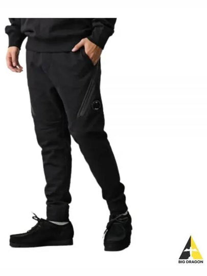 Diagonal Raised Fleece Cargo Track Pants Black - CP COMPANY - BALAAN 2