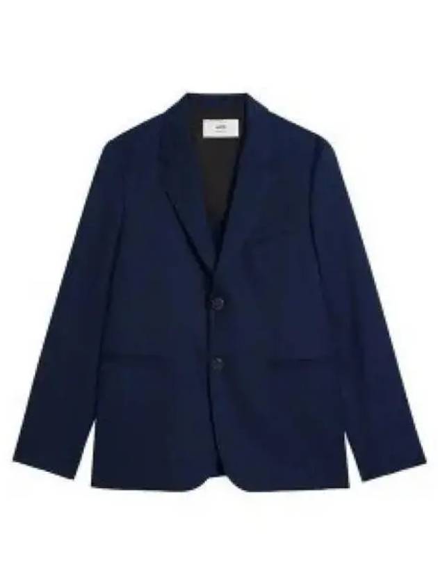 Two Button Blazer Jacket Navy - AMI - BALAAN 2