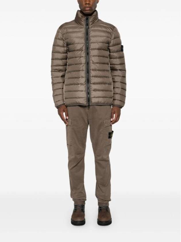 Stretch Cotton Cargo Straight Pants Brown - STONE ISLAND - BALAAN 6