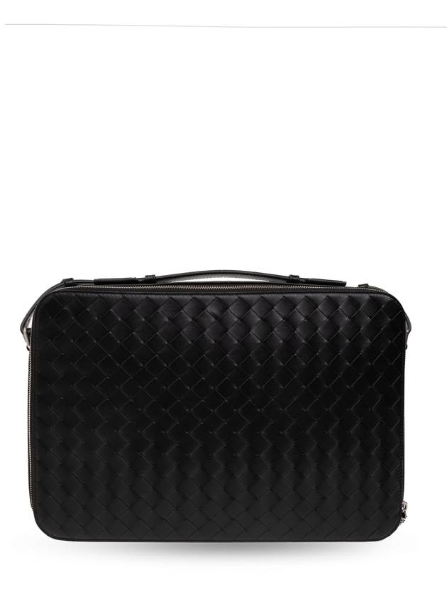 Intrecciato Leather Brief Case Black - BOTTEGA VENETA - BALAAN 4