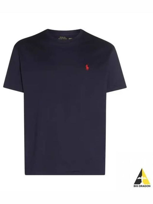 Men's Embroidery Logo Pony Classic Fit Short Sleeve T-Shirt Navy - POLO RALPH LAUREN - BALAAN 2