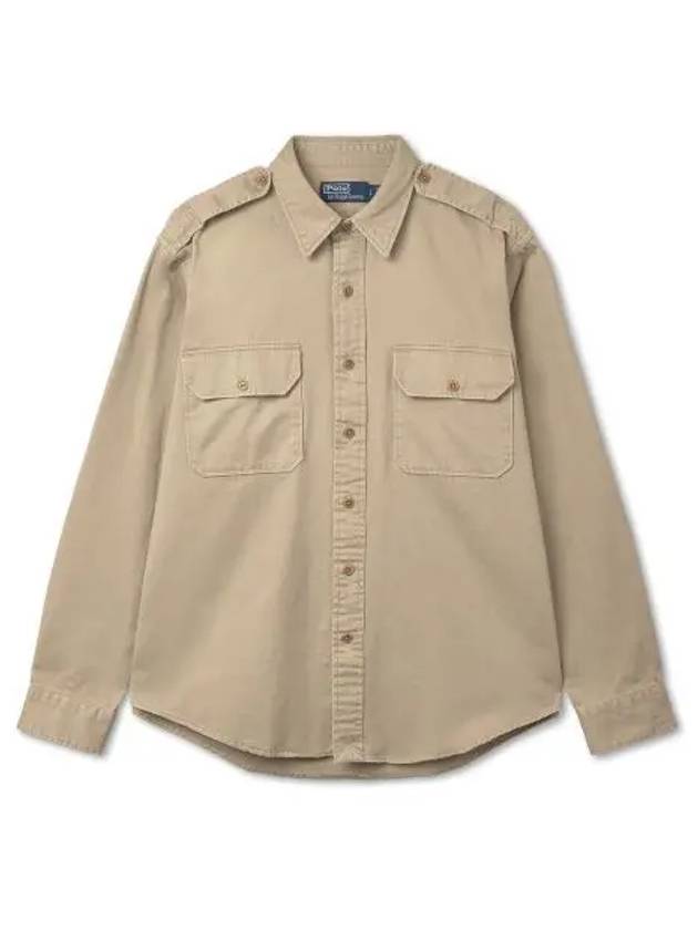 30 points paid Classic fit twill work shirt beige - POLO RALPH LAUREN - BALAAN 1