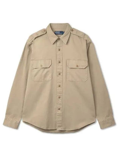 30 points paid Classic fit twill work shirt beige - POLO RALPH LAUREN - BALAAN 1