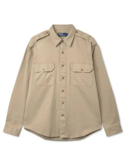 Classic fit twill workshirt beige - POLO RALPH LAUREN - BALAAN 2