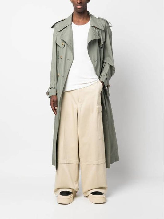 Wide Cargo Pants Beige - AMI - BALAAN 2