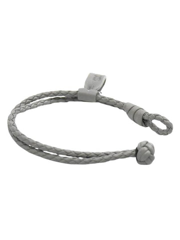 Intrecciato Nappa Double Line Bracelet Concrete - BOTTEGA VENETA - BALAAN 1