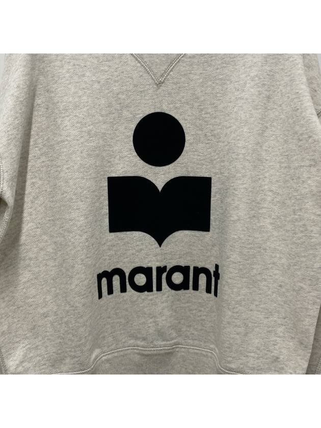 MOBY Logo High Neck Sweatshirt Ecru SW0003FA A1M07E 23EC - ISABEL MARANT ETOILE - BALAAN 4