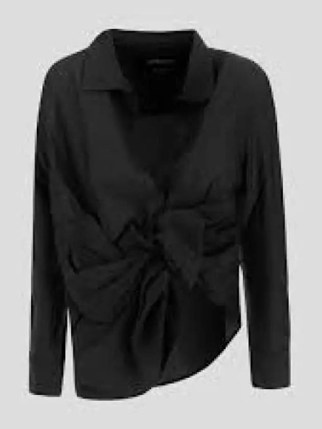 Le Chemise Bahia Tied Sash Shirt Black - JACQUEMUS - BALAAN 2