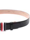 Men's Three Stripes Tab Pebbled Leather Belt Black - THOM BROWNE - BALAAN 6