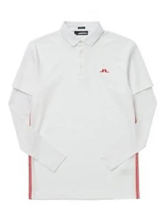 Liam Regular Fit Long Sleeve Polo Shirt White - J.LINDEBERG - BALAAN 2