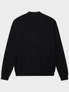 Cashmere Layered Mock Neck Cardigan Knit Top Black - NOIRER - BALAAN 5