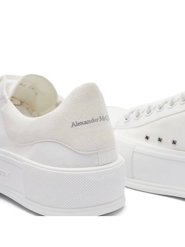 Deck Lace-up Plimsoll Low-top Sneakers White - ALEXANDER MCQUEEN - BALAAN 5