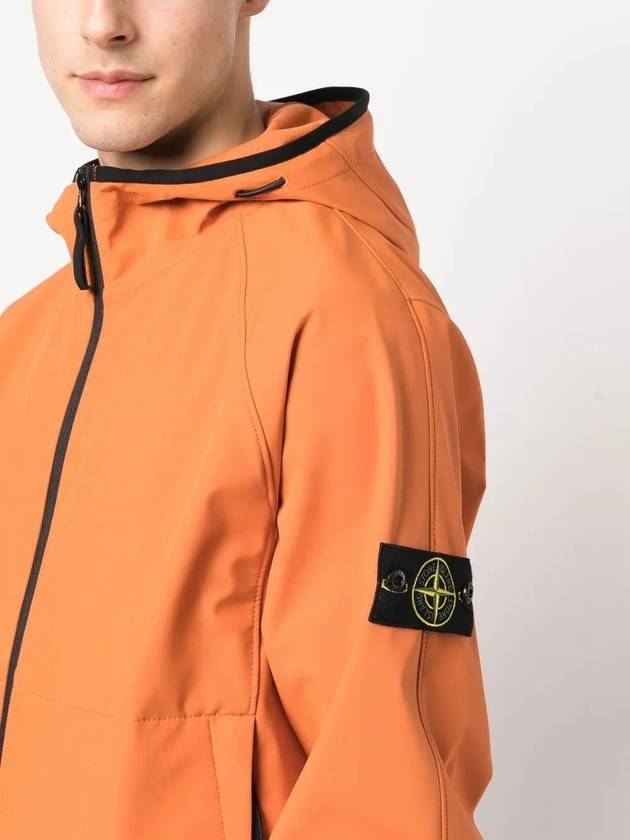 Soft Shell R Technology Nylon Hood Jacket Orange - STONE ISLAND - BALAAN 3