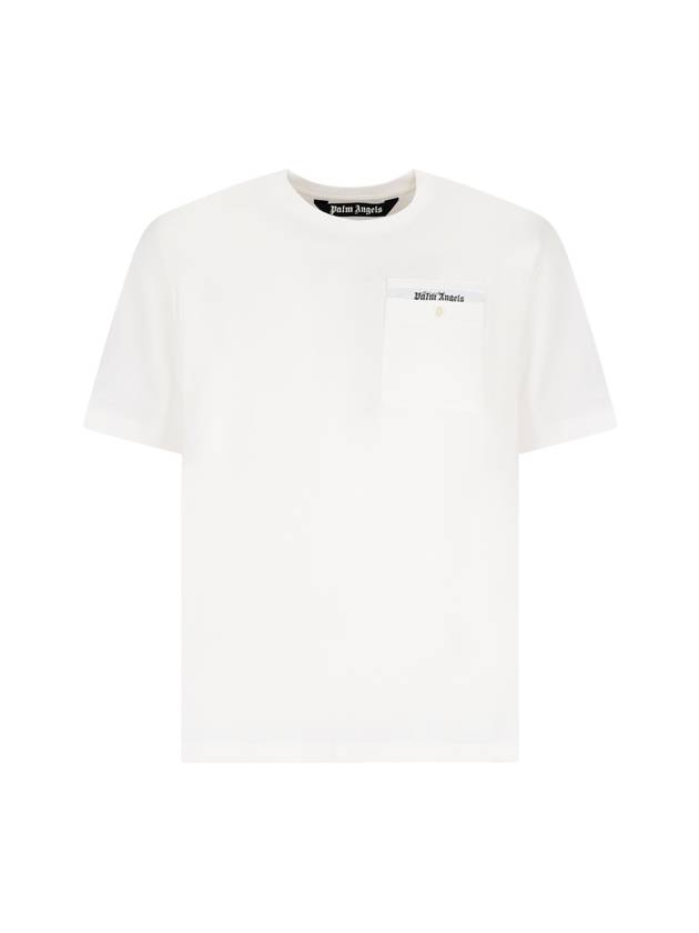 Sartorial Tape Pocket Short Sleeve T-Shirt White - PALM ANGELS - BALAAN 2