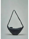 Soft Grained Leather Small Croissant Crossbody Bag Black - LEMAIRE - BALAAN 2