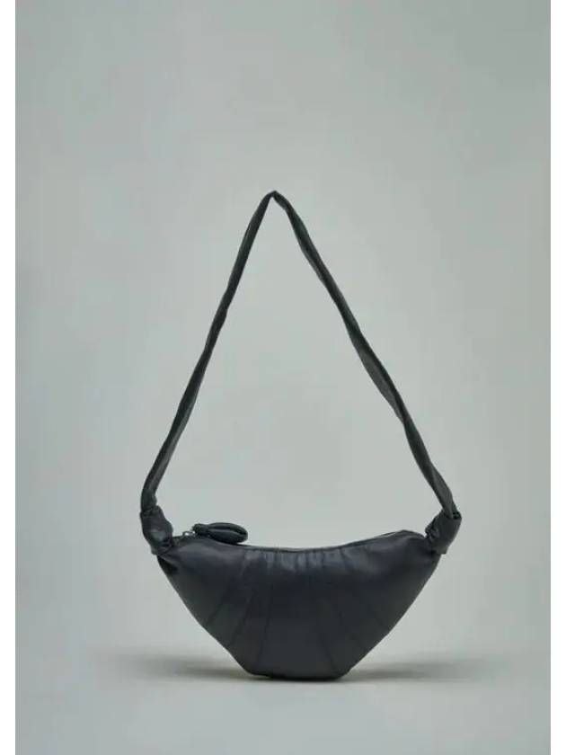 Soft Grained Leather Small Croissant Crossbody Bag Black - LEMAIRE - BALAAN 2