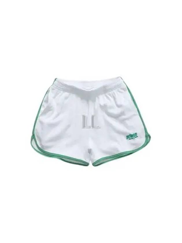 Prince Logo Cotton Shorts White - SPORTY & RICH - BALAAN 2