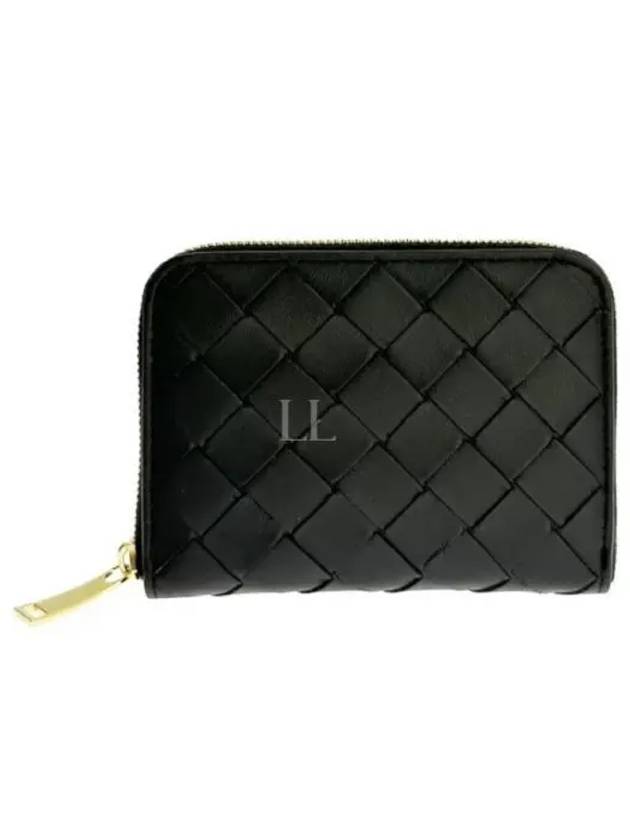 Zipper Intrecciato Card Wallet Black - BOTTEGA VENETA - BALAAN 2